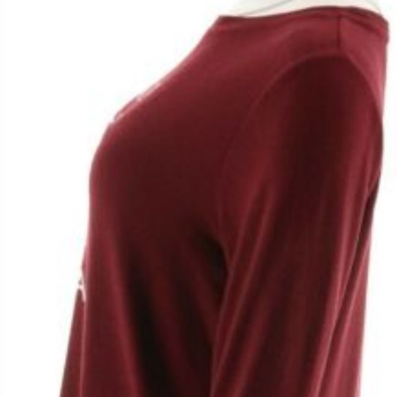 NWT PEACE LOVE WORLD GOOD THINGS SHIRT XXS MERLOT - Picture 3 of 9